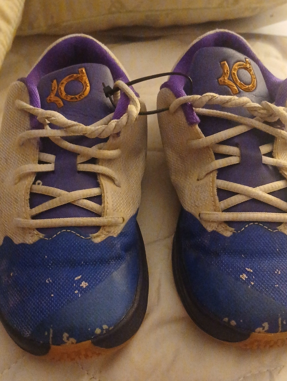 Nike Kids KD Basketball Sneakers in Blue, Purple and Tan